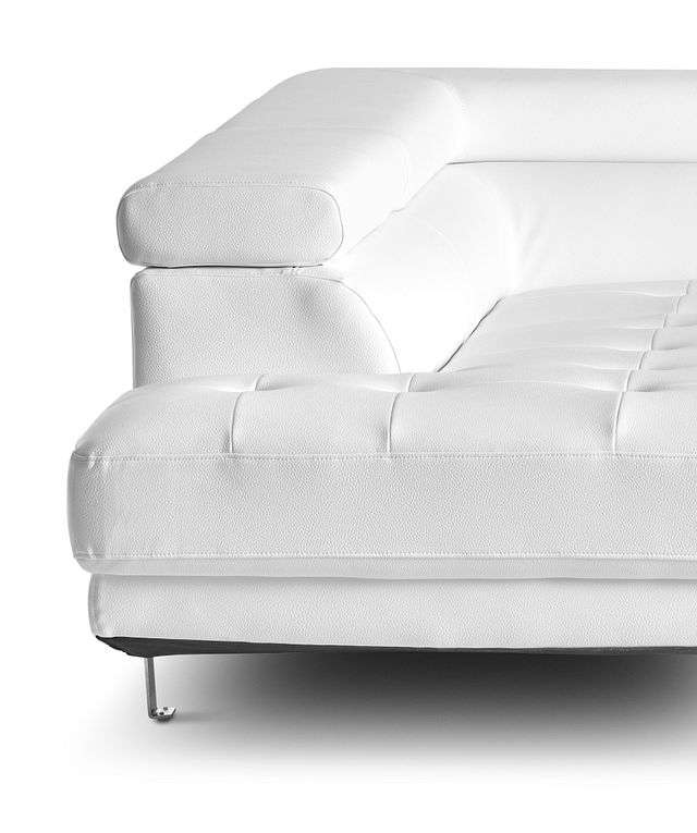 Zane White Micro Left Chaise Sectional (3)